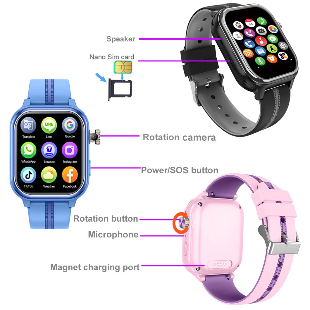 AI Hidden Camera 4G Kids GPS Watch P42 1060-18.
