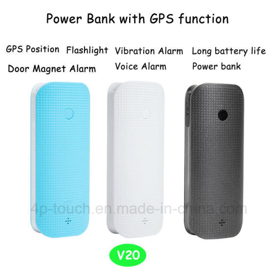 GSM Power Bank Mini Personal GPS Tracker with Flashlight Geo-Fence 