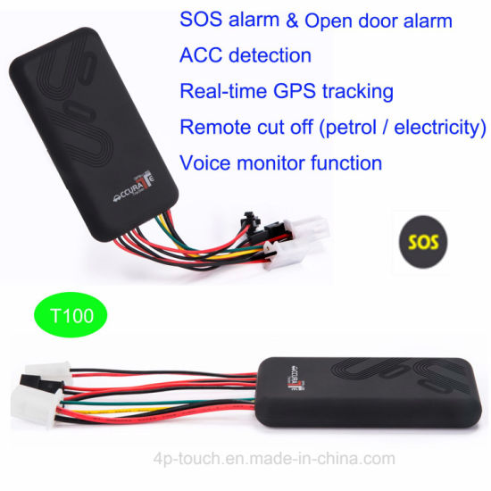 Original Manufacturer GSM Automotive Vehicle GPS Tracker with Open Door Alarm Free App and Platform T100