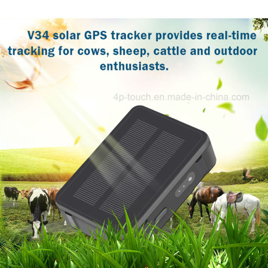 New Launched GSM Solar Charging Waterproof Car Vehicle GPS Tracker V34