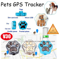 IP66 Water Resistance Real Time Position Locator 2G SIM Card Dog Tracking Device Pets GPS Tracker V30