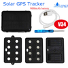 2G 9000mAh Large Battery Capacity Waterproof Solar Power Vehicle GPS Tracker with Geo-fence Alarm Alert V34