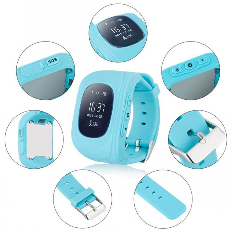 GSM Back to School Gift GPS Tracker Watch with Take Off Alarm 
