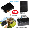 Quality 2G Solar Power GPS Tracking Device for Animals/Cattle V34