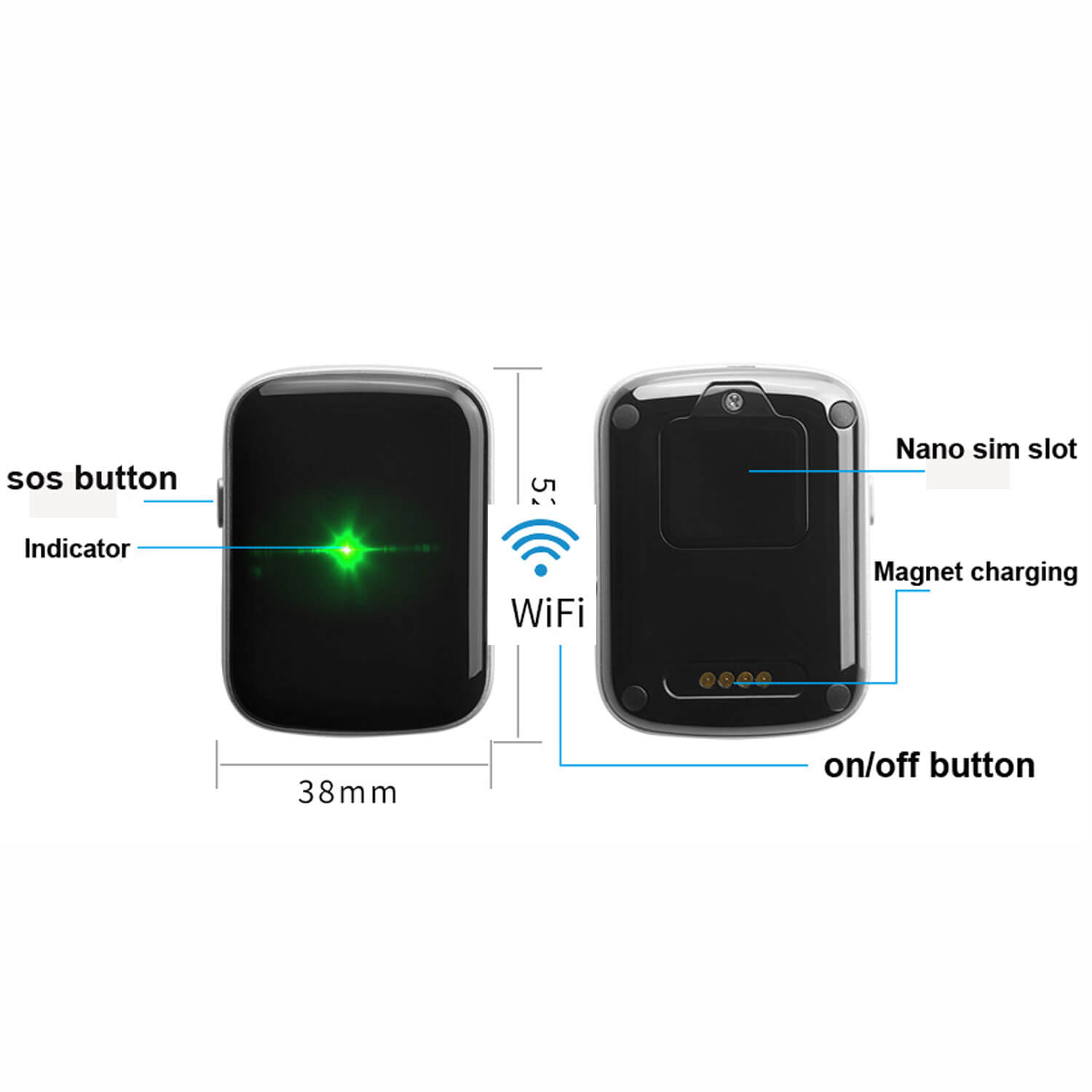 2G Gadget GPS Tracker for Dog/Cat pets Animal Y21