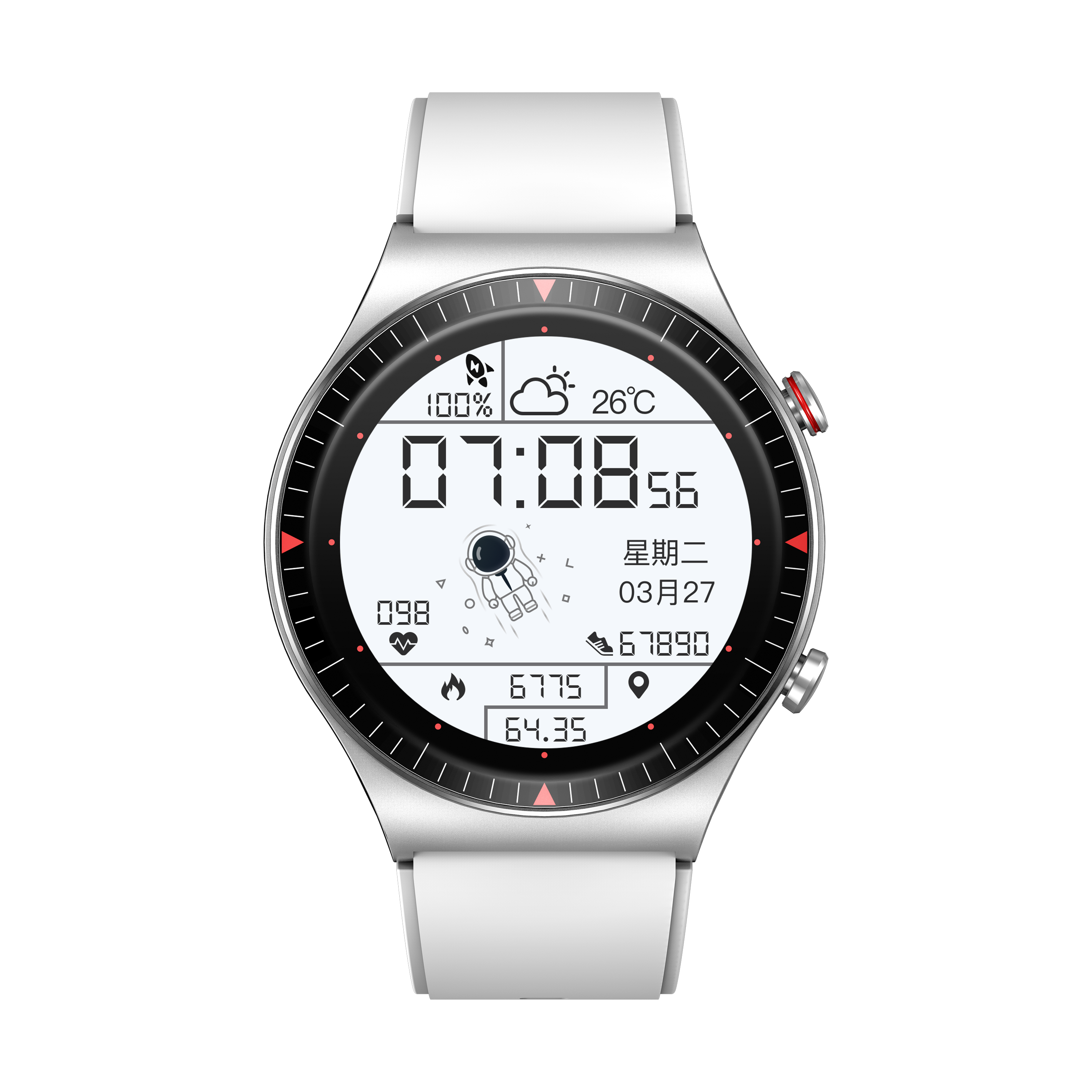 IP67 Waterproof Heart Rate Blood Pressure SPO2 Monitoring Smart Wristband T7