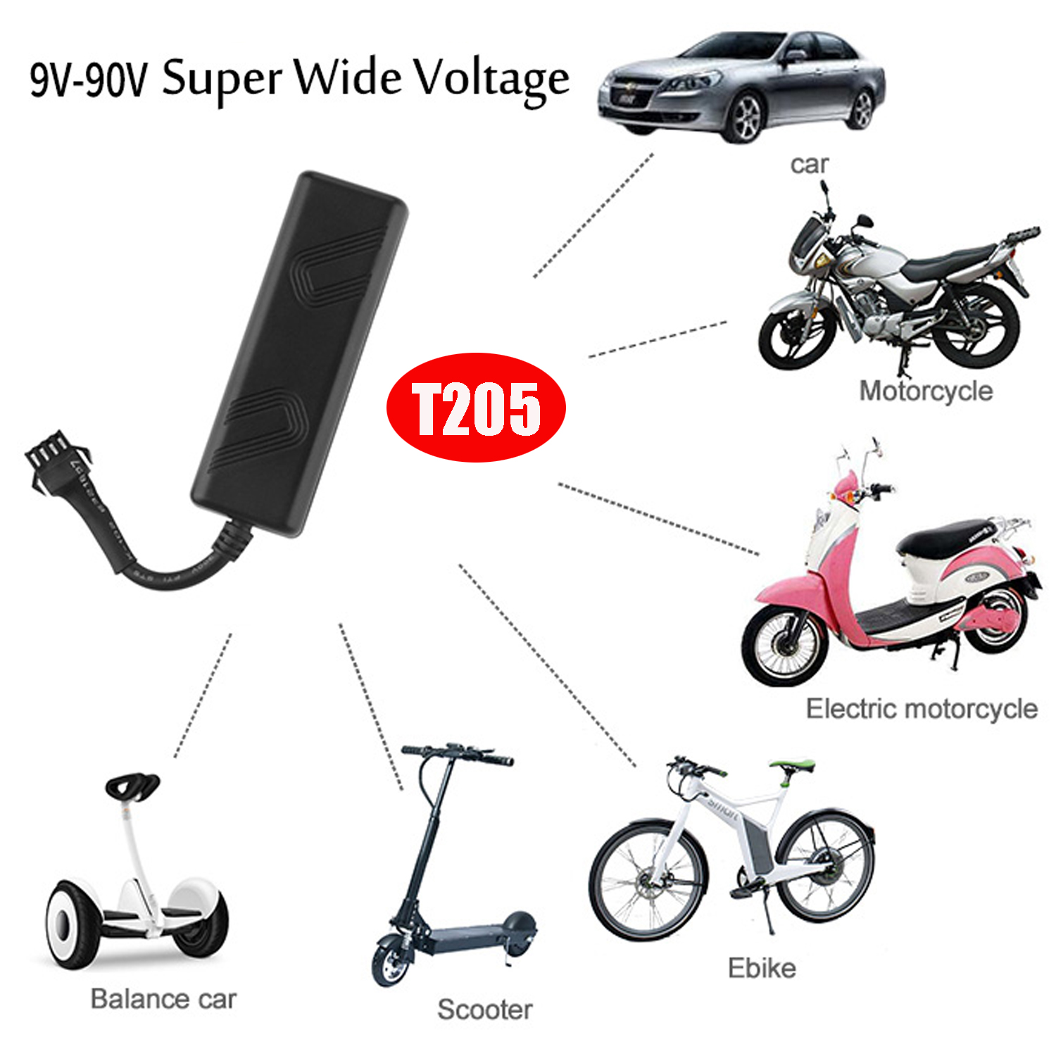 High Quality Factory Supply Free APP Portable 2G Mini Car Motorcycle Auto Vehicle GPS Tracker with Cut off Engine T205