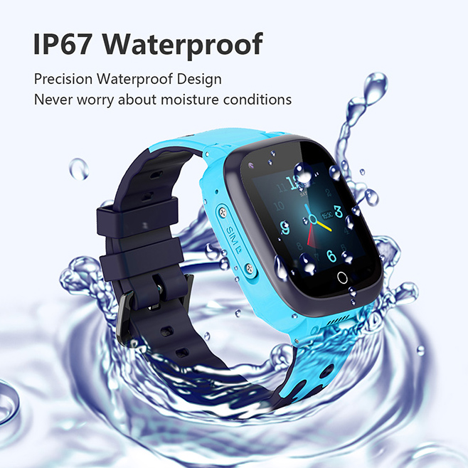 4G Body Temperature Waterproof Watch Smart Kids GPS Tracker D51
