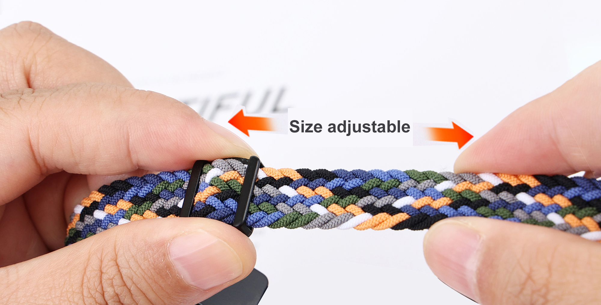 Fashion colorful Nylon woven Watch Band with strong Magnetic Clasp for kids elderly GPS tracker watch NS05