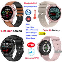 ECG Bluetooth Smart Sport Watch with HR/BP/SPO2 Monitoring ET470