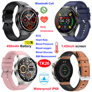 BT Call ECG Smart Sport Bracelet HR BP Body Temperature for Healthcare TK26