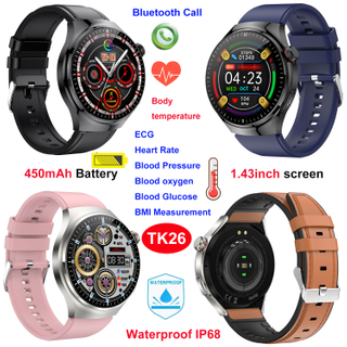 BT Call ECG Smart Sport Bracelet HR BP Body Temperature for Healthcare TK26