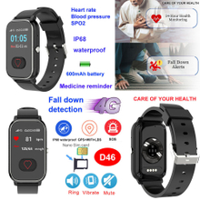 Senior healthcare 4G slim design GPS watch Tracker with removal alert D46