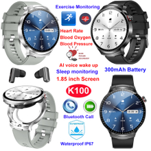  IP67 waterproof fashion smart bluetooth earbuds wristband K100