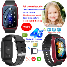 4G kids IP67 waterproof smart GPS tracker watch with healthcare monitor SOS call Y6H