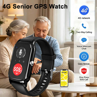 Senior healthcare GPS tracker watch with HR BP SP02