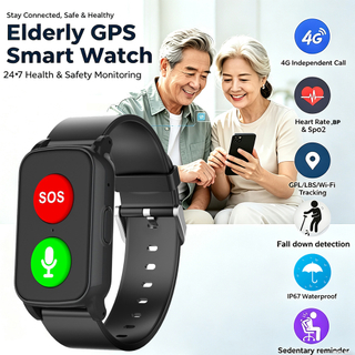 4G IP67 waterproof smart GPS tracker bracelet with fall down detection 