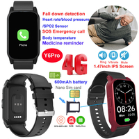 4G IP67 waterproof senior smart watch tracker GPS with SOS call Y6Pro
