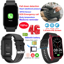 4G IP67 waterproof senior smart watch tracker GPS with SOS call Y6Pro