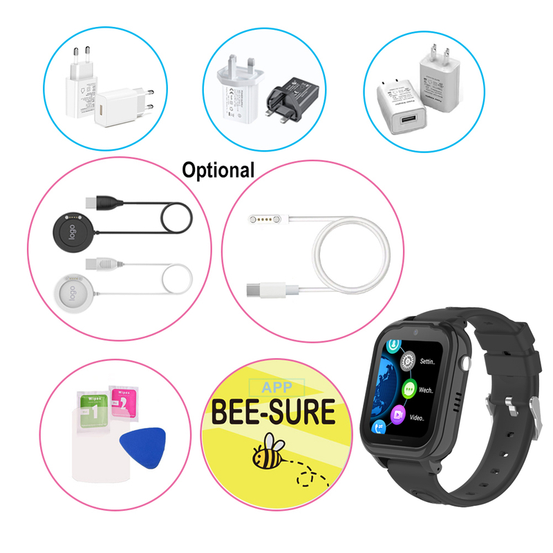 Detachable 4G smart kids GPS watch with video call D52