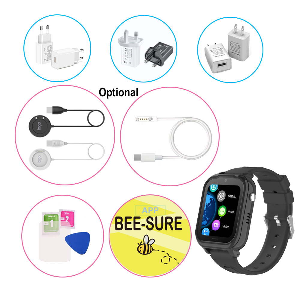 Detachable 4G smart kids GPS watch with video call D52