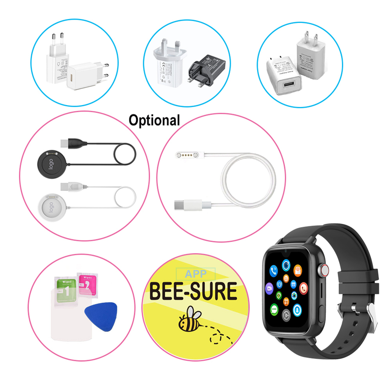 LTE Android 8.1 Kids GPS Tracker with Rotation Menu Button D49C