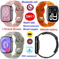 Smart bluetooth watch with HR BP SPO2 sleep monitoring SM11