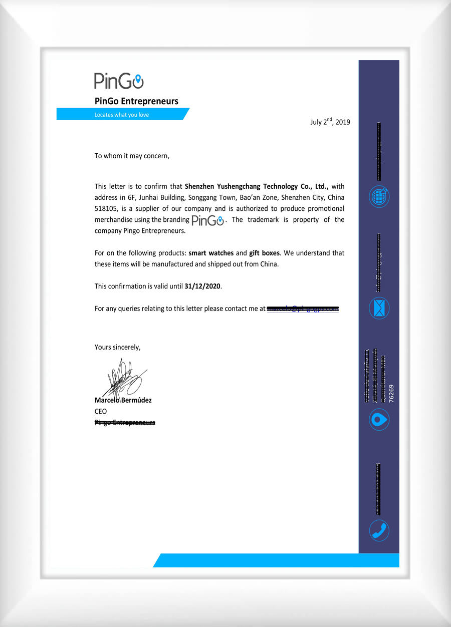 Pingo Authorization Letter
