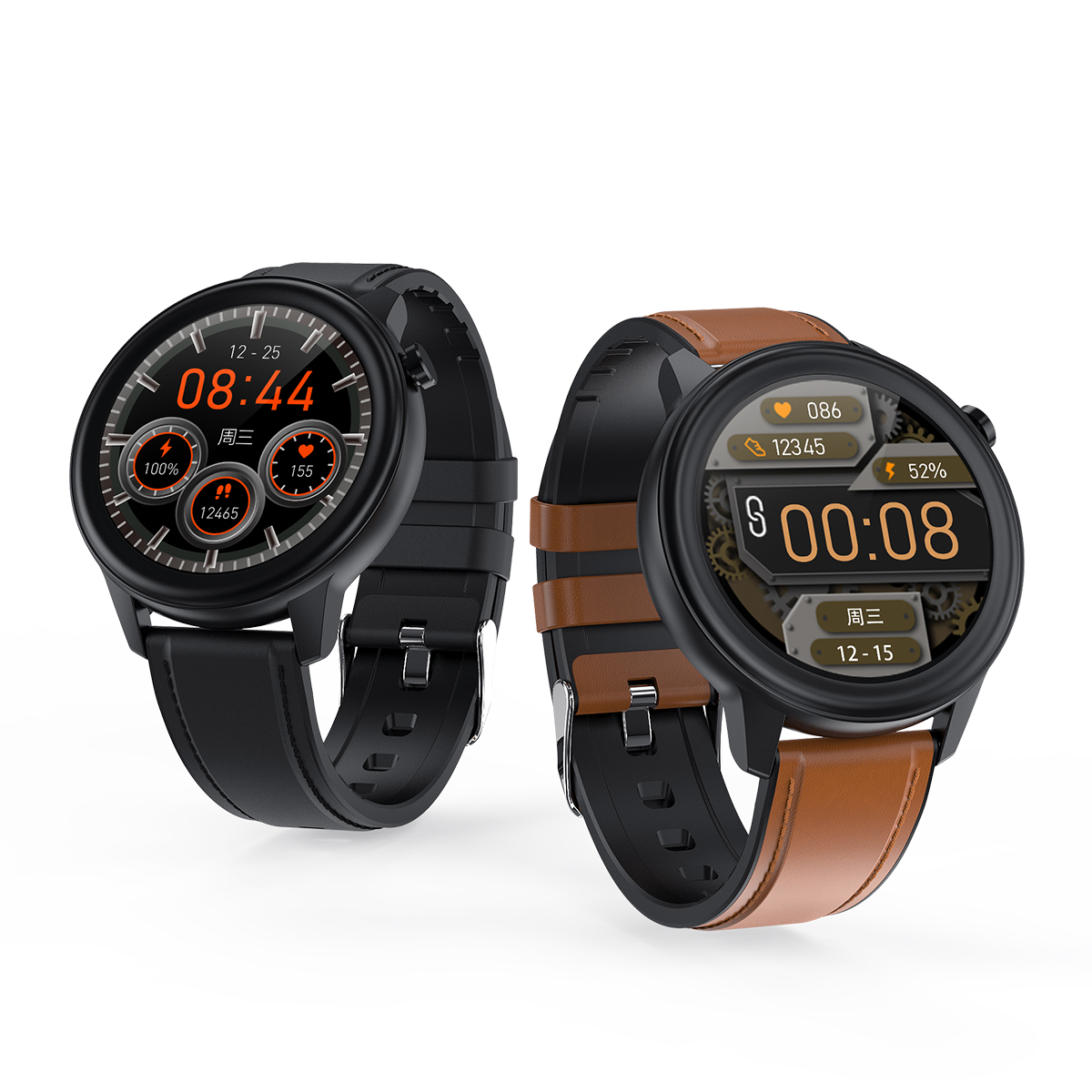 Fashion IP68 Full Touch Precise Body Temperature Smart Sport Watch with Blood Pressure SPO2 F81