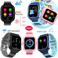 Quality 4G IP67 Waterproof Students GPS Tracker Watch with HD Camera for Snapshot Video call for personal security P42U