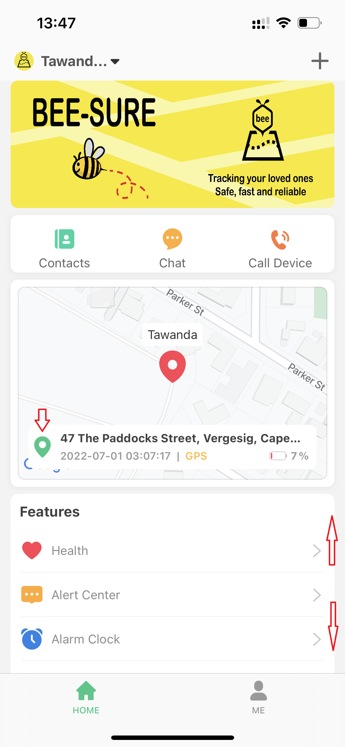 Beesure GPS app 02