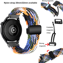 Fashion colorful Nylon woven Watch Band with Magnetic Clasp for kids elderly GPS tracker watch NS03