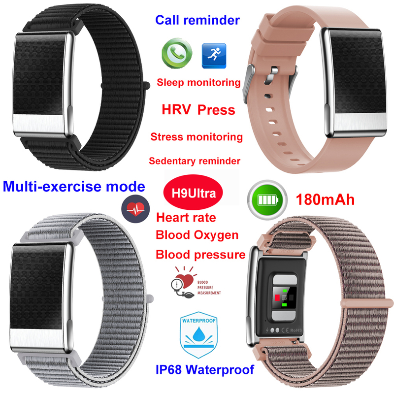  IP68 waterproof smart bluetooth screenless bracelet with HP BP SPO2 monitoring H9Ultra
