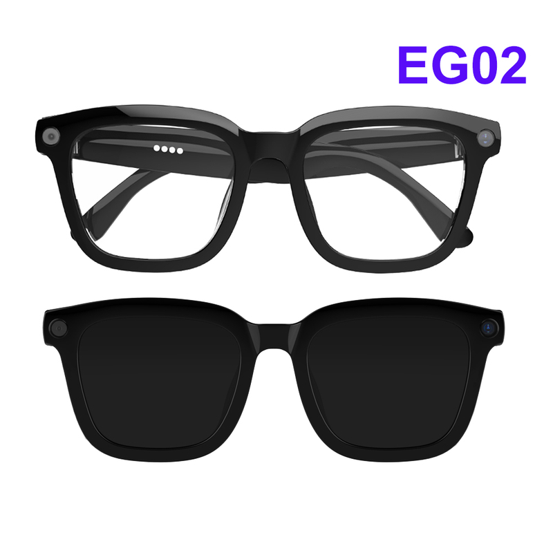 Smart bluetooth eyewear with AI voice assistant high-definition camera EG02
