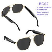 Smart bluetooth glasses with AI voice assistant translator music playback BG02