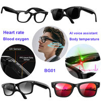 Smart AI bluetooth glasses with HR SPO2 monitoring BG01