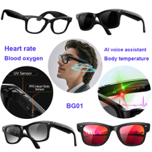 Smart AI bluetooth glasses with HR SPO2 monitoring BG01