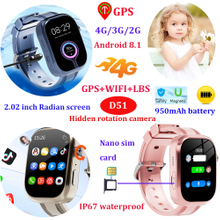 4G Christmas gift kids smart watch with remote monitoring D51