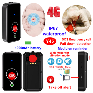 Tiny design 4G GPS Tracking device with button pin Y45