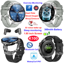 IP67 waterproof smart BT earbuds bracelet with health monitoring K100