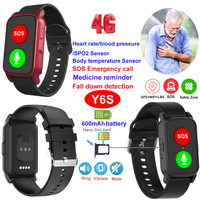 4G GPS adult healthcare bracelet tracker with HR BP SPO2 monitor Y6S