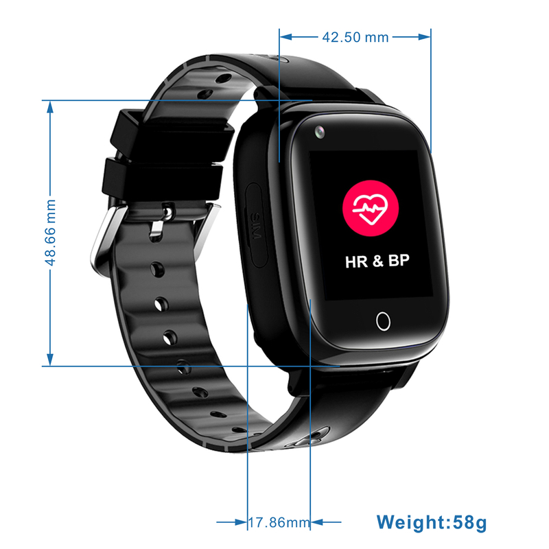 LTE Video call IP67 Waterproof Thermometer Smart Watch GPS Tracker D4L