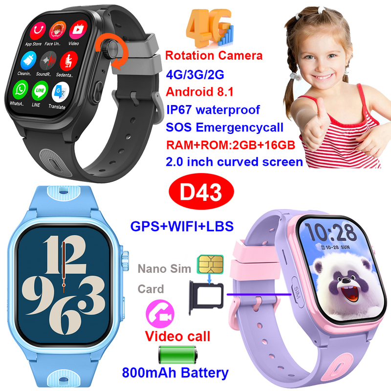 4G IP67 waterproof smart GPS tracker with real time tracking D43