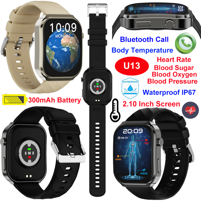 IP67 waterproof smart bluetooth bracelet with HR BP SPO2 monitor U13