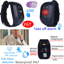 4G/LTE Body Temperature Elderly healthcare GPS Bracelet Tracker Y6T