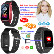 4G kids IP67 waterproof smart GPS tracker watch with healthcare monitor SOS call Y6H