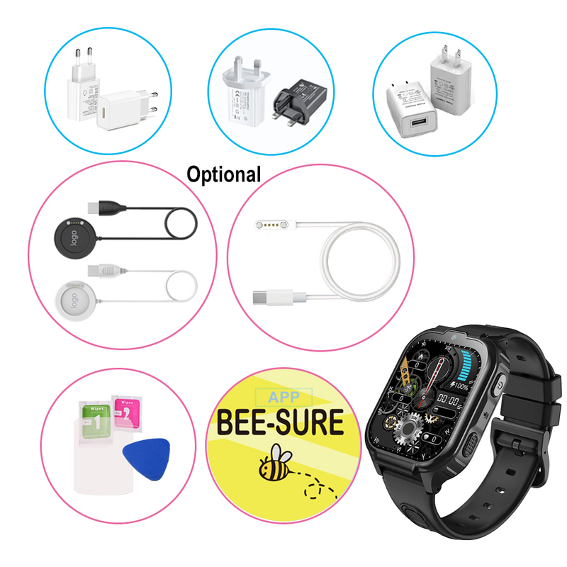 4G kids GPS tracker watch with smart AI healthcare P41