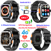 4G Android 8.1 smart bluetooth phone watch with Nano SIM Card SM17