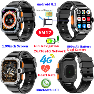 4G Android 8.1 smart bluetooth phone watch with Nano SIM Card SM17
