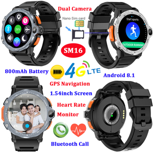 4G smart bluetooth phone watch with Android 8.1 system dual camera SM16